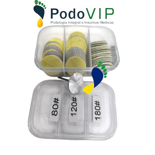 Lija adhesiva 3 gramajes 60 unidades +vastago