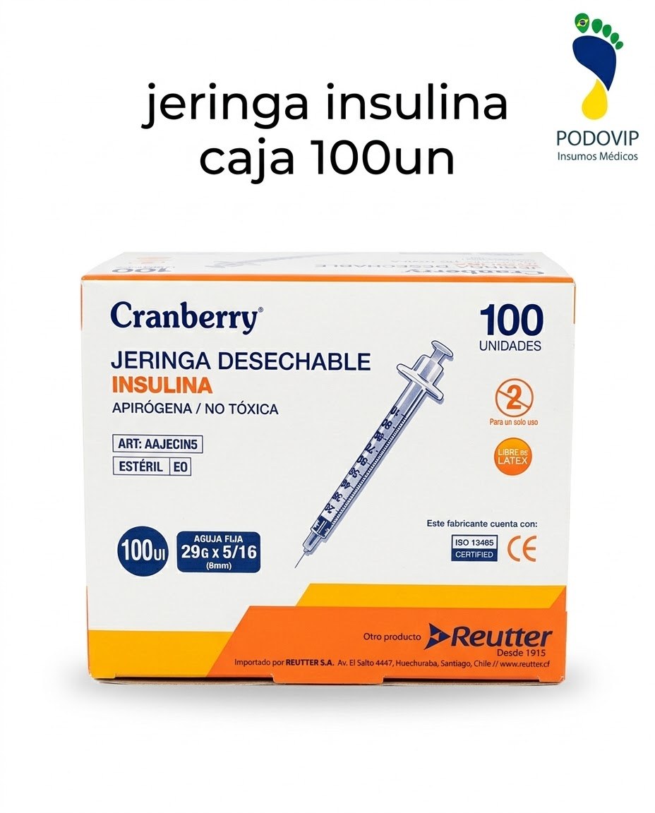 jeringa insulina caja 100 unidades