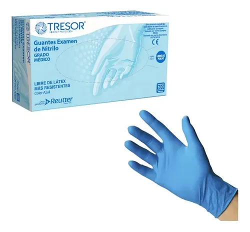 Guantes de Nitrilo Libre de Polvo - L
