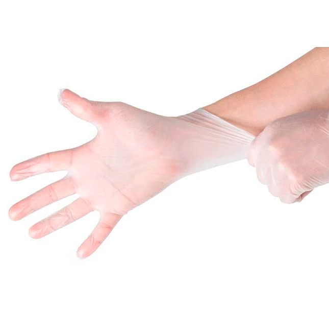 Guantes de Vinilo Sin Polvo - S