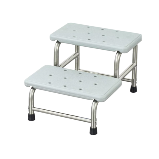 Escabel 2 niveles blanco