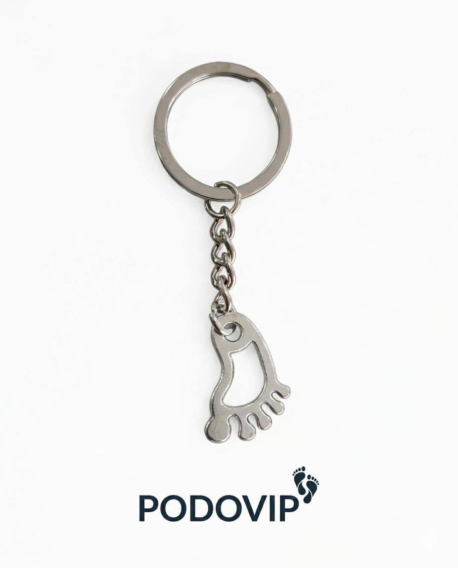 LLAVERO PIES PLATEADO