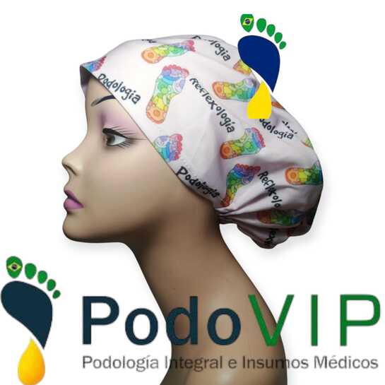 Cofia reflexologia rosado