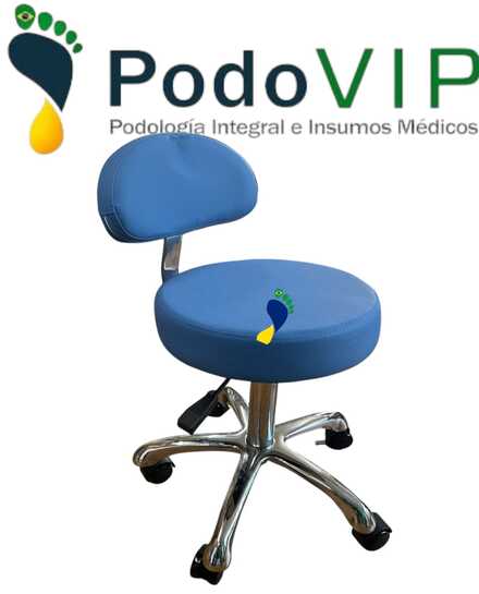 Taburete clinico con respaldo